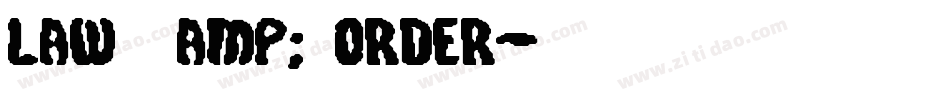 Law & Order字体转换